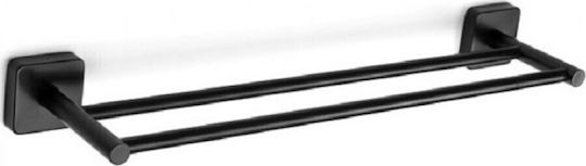 Karag Quattro Ράγα Μπάνιου Διπλή Επιτοίχια με Βίδες ​60x60cm Μαύρη