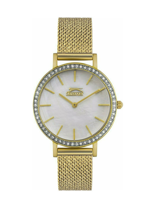 Slazenger Watch with Gold Metal Bracelet