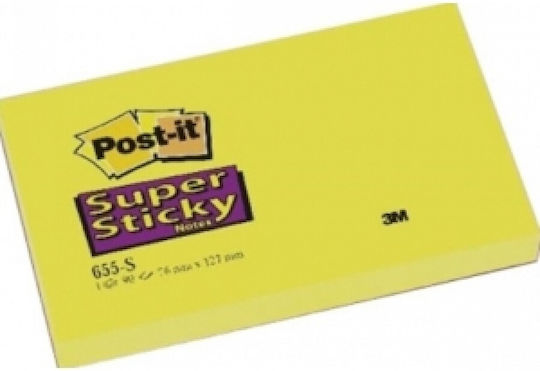 3M Χαρτάκια Σημειώσεων 90 Φύλλων Κίτρινα 7.6x12.7cm Post-It