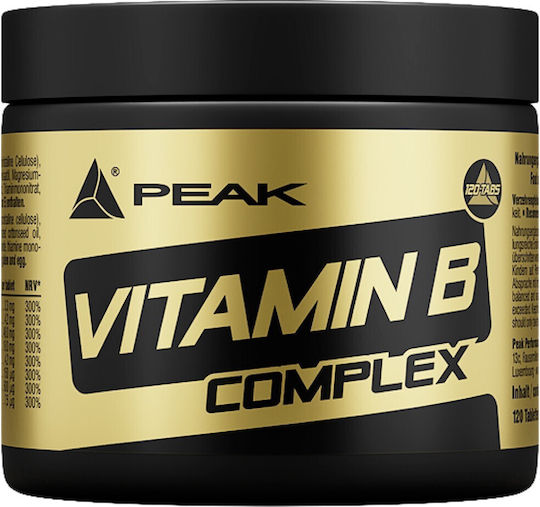 Peak Nutrition Vitamin B Complex Vitamin for Energy, Immune System Boost & the Nervous System 120 Tablets