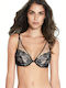 Lormar Rosier Triangle Push Up Triangle Bra Underwire Black