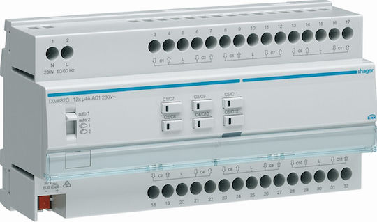Hager Zeitrelais KNX KNX 12 Rollenzeitrelais 230V TXM632C