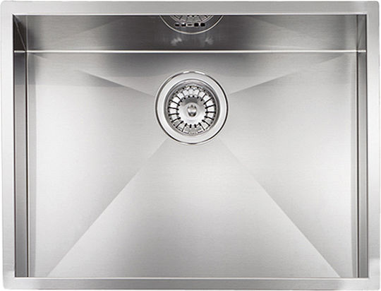 Sanitec Filo Quadra Ένθετος Νεροχύτης Inox Σατινέ Μ57xΠ45cm Ασημί