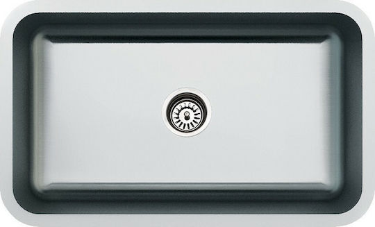Fortinox Valley 28076 Ένθετος Νεροχύτης Inox Σατινέ Μ76xΠ46cm Ασημί