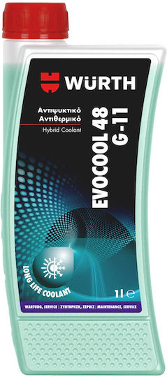 Wurth Evocool 48 Consentrated Engine Coolant for Car G11 Green 1lt