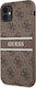 Guess 4G Printed Stripe Umschlag Rückseite Kunststoff Braun (iPhone 11) GUHCN614GDBR