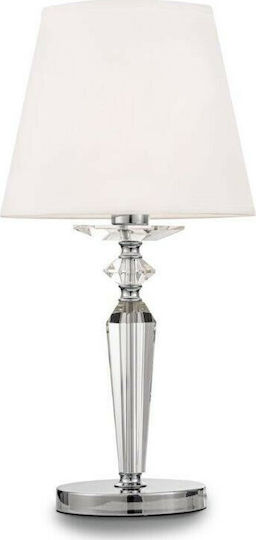 Maytoni Beira Metal Table Lamp for E27 Socket with White Shade and Transparent Base