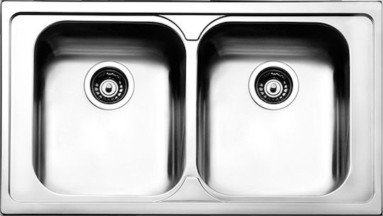 Apell Venezia 8330 8330-112 Drop-In Spüle Inox Matt B86xT50cm Silber