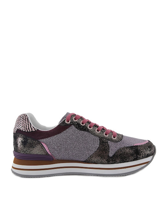 Damen Flatforms Sneakers Mehrfarbig