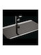 Apell Iris 9320 9320-110401 Drop-In Sink Satin W89.7xD51cm Black Glass
