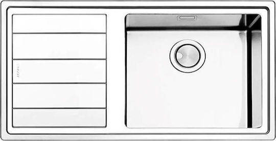 Apell Linear Plus LNP1001 L LNP1001-110L Десни Drop-In Мивка Inox Сатен Ш100xД50см Сребрист