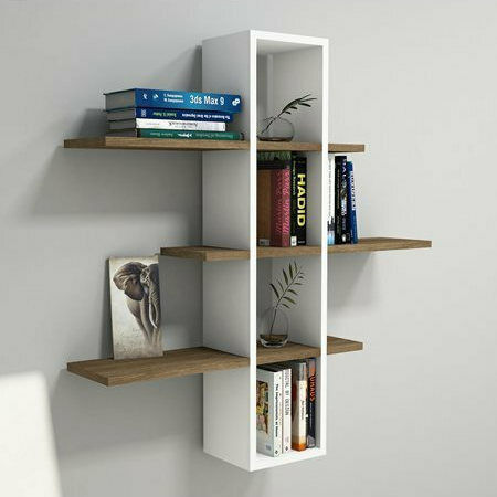 Raft Dominic 96x19.6x101 cm Alb / Nuc