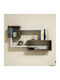 Shelf Wall Tanner White / Walnut 90.6x20x51cm