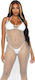 Leg Avenue 86963 Woven Twist Net Maxi Dress Sexy Φόρεμα White