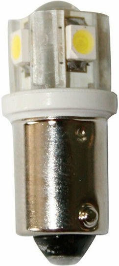 Lalizas Boat Lighting Led Light Bulb 12V BA9S Cool White 4smds & 1led 9x25.5mm 71233