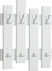 HomeMarkt Wall Hanger Wesson Wooden 16 Hooks White 64x4x79cm