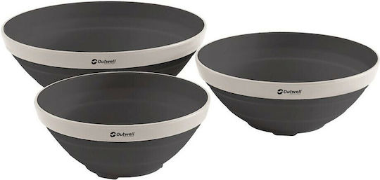 Outwell Bowl Set Plate for Camping Navy Night Folding Bowl
