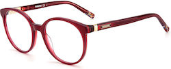 Missoni Plastic Eyeglass Frame Red MIS 0059 8CQ