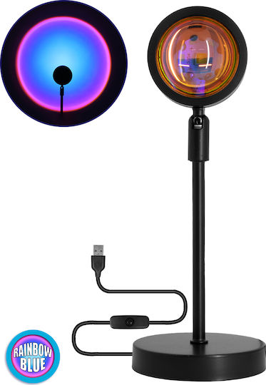 GloboStar Projector Decorative Table Lamp Rainbow Blue 180° LED Sunset GloboStar Projector Decorative Table Lamp Rainbow Blue 180° LED Sunset