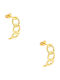 Silver earrings "Wreath #2" gold plated