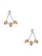 Silver earjackets earrings "Honey Navette"