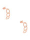 Silver earrings "Wreath #3" rose gold plated