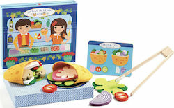 Djeco Cooking Toy / Kitchen Utensils Cyrus & Lena - Make pitas With a Menu made of Wood for 3+ Years Old 05500