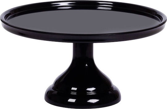 A Little Lovely Company Τουρτιέρα Πλαστική με Πόδι Μαύρη 23.5x23.5x12εκ.