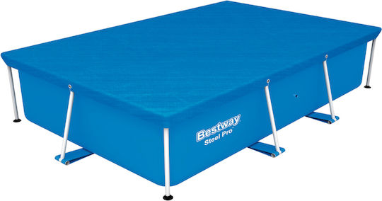 Bestway Steel Pro Pool Cover Αντηλιακό Προστατευτικό Κάλυμμα Πισίνας Παραλληλόγραμμο 400x211εκ.