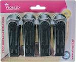 Door Wedge Plastic Black 4pcs