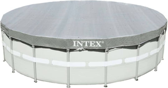 Intex Deluxe Ultra Αντηλιακό Προστατευτικό Κάλυμμα Πισίνας Στρογγυλό Διαμέτρου 549εκ. Ασημί