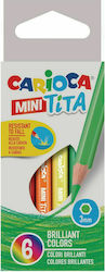 Carioca Tita Mini Coloured Pencils Set 6pcs