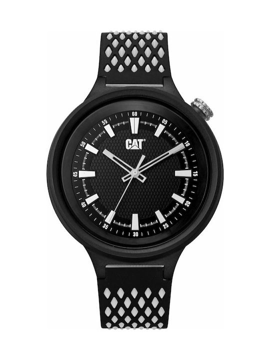 CAT Diamond Mesh Watch Battery with Rubber Strap