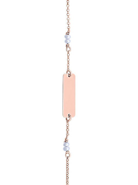 Silver bracelet "Perfect ID" rose gold plated