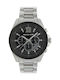 Michael Kors Brecken Uhr Chronograph Batterie mit Silber Metallarmband