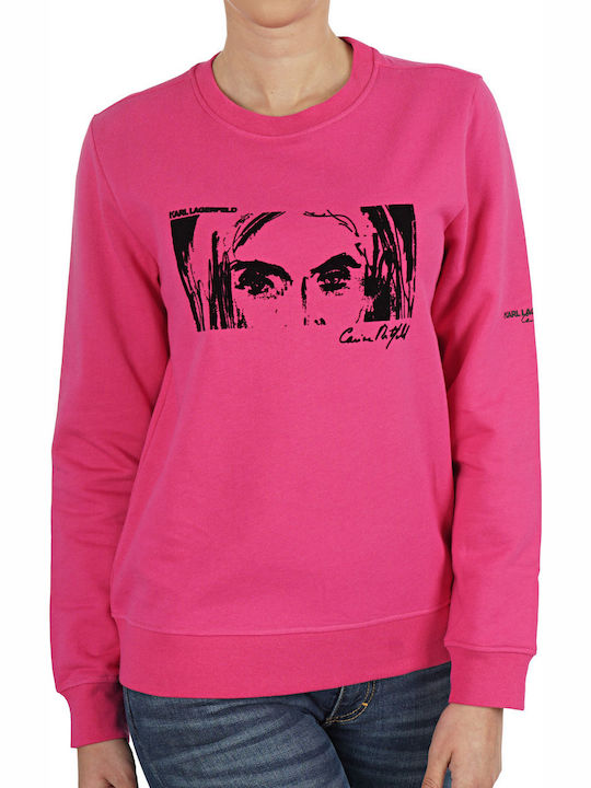 Karl Lagerfeld Women's Sweatshirt Fuchsia 200W1881-510