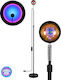 GloboStar Rainbow Blue 180° LED Floor Lamp H94xW87.5cm. with Adjustable White Light Black