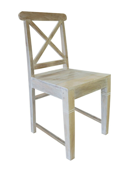 Maison Kika Kitchen Wooden Chair Άσπρο 46x50x94cm