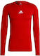 Adidas TechFit Ανδρική Ισοθερμική Μακρυμάνικη Μπλούζα Compression Κόκκινη