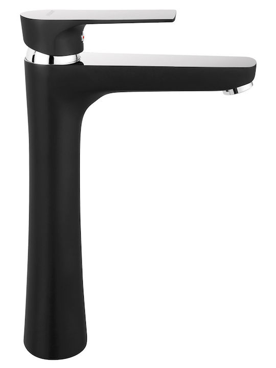 Ferro Algeo Square Mixing Tall Sink Faucet Black