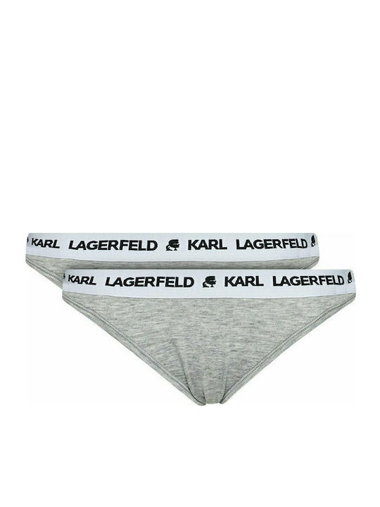 Karl Lagerfeld Femei Alunecare 2Pack Gri