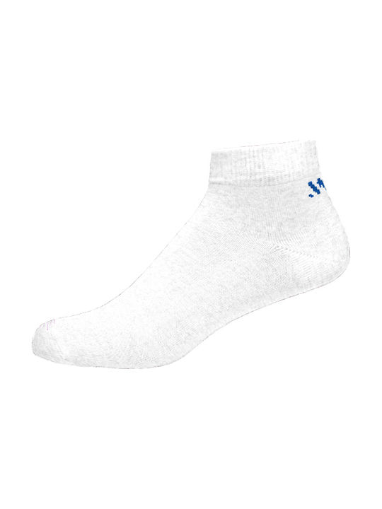 Walk Men's Solid Color Socks White