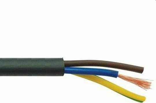 CHaralampidis Power Cord with Cable Properties 3x1.5mm² in Black Colour 1m Flexible