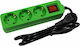 Entac ESEG3-1.5-SW-G Power Strip 3 Positions with Switch and Cable 1.5m Green
