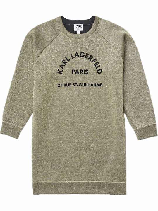 Φόρεμα Mädchenkleider Mädchenkleid Einfach Langärmelig Gray