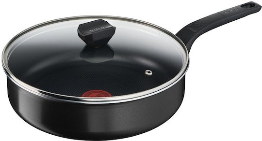 Tefal Simply Clean Tigaie Cu capac din Aluminiu cu Strat Antiaderent 24cm