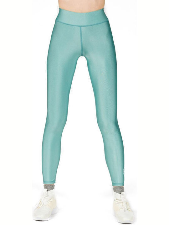GSA Glow 7/8 17-27089-39 Women's Cropped Training Legging Shiny & High Waisted Turquoise