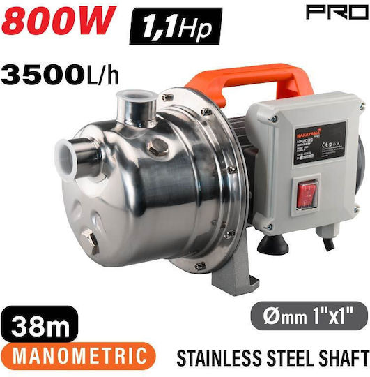 Nakayama NP2035 Electric Surface Water Pump with Automatic Suction 1.1hp Single-Phase