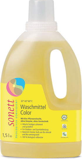 Sonett Color Liquid Detergent with Fragrance Λεμόνι for Coloreds Clothes 1.5lt