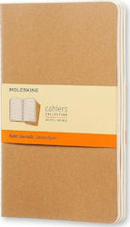 Moleskine Set 3 Caiete 80 Foi Cu dungi Bej